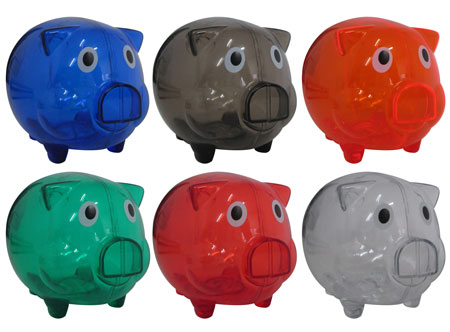Alcancia de cerdito acrílica