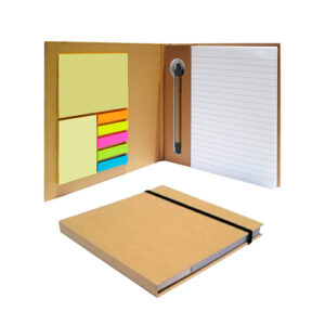 Libreta ecológica con post it y lapicero